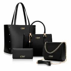 Kit Bolsa Feminina Sacola Grande + Bolsa Média + Tira Colo + Carteira