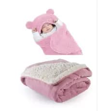 kit para bebê maternidade saco de dormir + Mantinha dupla face soft e sherpa