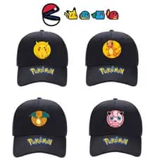 Boné de beisebol Pokémon masculino feminino ajustável 55-60 CM desenho animado estampado chapéu de sol