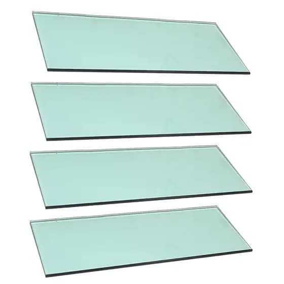 4 PRATELEIRAS VIDRO 80CM X 10CM X 8MM VERDE SEM SUPORTES