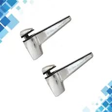 2 Suportes Fênix Cromado 6,5 cm para Prateleira Vidro Madeira Acrílico