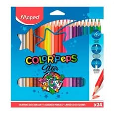 Lápis de cor Color''Peps Star 24 cores 183224ZV Maped