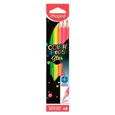 Lápis de cor Color''Peps Fluo 6 cores 832003 Maped
