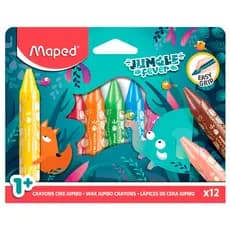 Giz de cera Jumbo Jungle Fever 12 cores 861400 Maped