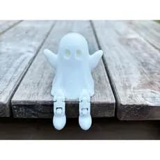 Mini Fantasma 3D Decorativo com Perninhas Articuladas | Decoração Fofa Geek