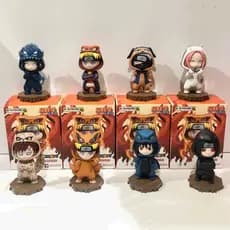 Figures Naruto 9-10cm Anime Figuras de Ação Modelo Sasuke Itachi Pijamas Decoração Brinquedo de Presente