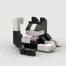 Blocos de montar gato deitado 4,6cm 62 pçs, tipo lego