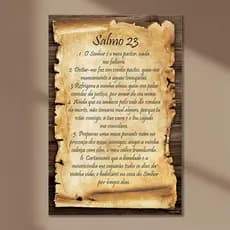 Quadro Decorativo Salmo 23 Quadro Religioso Cristão Para Sala Quarto Evangélico Placa Decorativa
