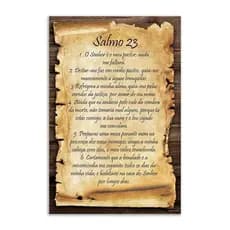 Quadro Salmo 23 40x60 cm  Para Parede Quadro Cristão Para Sala Quarto Quadros Decorativos Frases Salmos Placa Decorativa