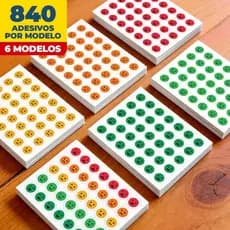 Adesivo Escolar Emojis - 840un - Coisas de Professora Adesivo Infantil Escolar
