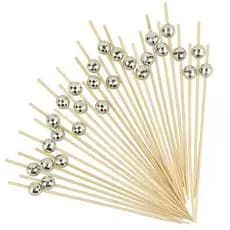 100 Palitos De Bambu Descartáveis Petiscos - Opções Pérola