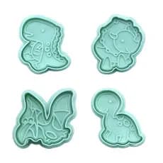 4 Pçs/set Molde Sanduiche Dinossauro Forma Pão Biscoito Bolo Cortador Cozinha Criança