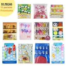 Kit Premium com 91 peças Jogo Garfinho Petisco Para Frutas Palitinhos Infantis