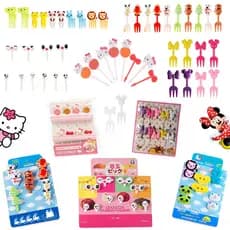 Kit Mini Garfinhos Infantis P/ Lanches, Lancheiras, Petiscos Para Frutas Palitinho 48pçs Infantil