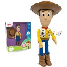 Boneco Meu Amigo Woody Toy Story Série Brinquedos de Menino e Menina Elka + Revistinha de Colorir