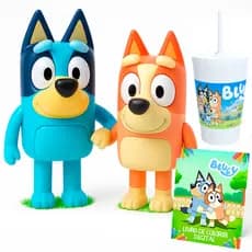 Kit Boneca Bluey e Bingo Cachorrinha Alegre Original Série Brinquedos de Menino e Menina Elka
