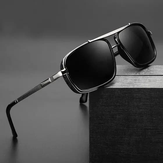 Novos Óculos De Sol Punk Novo Quadrado Uv400 Aviador De Feixe Duplo
