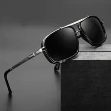 Novos Óculos De Sol Punk Novo Quadrado Uv400 Aviador De Feixe Duplo