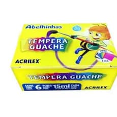 Tinta Guache Acrilex 15ml 6 Cores
