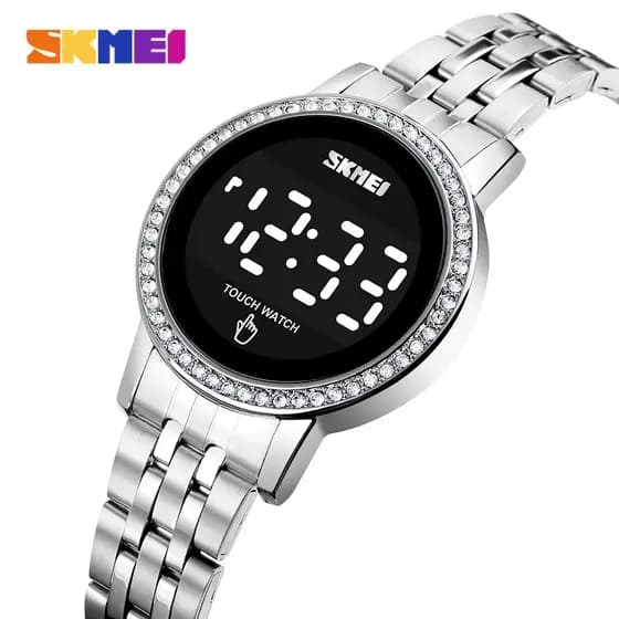 skmei 1669 Digital LED Touch Women Watch Diamante À Prova D'água Relógios De Pulso Femininos Data Simples Tempo Para Mulheres reloj mujer