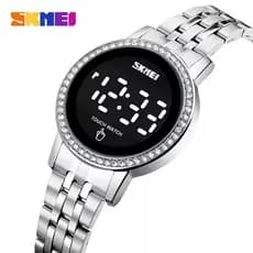 skmei 1669 Digital LED Touch Women Watch Diamante À Prova D'água Relógios De Pulso Femininos Data Simples Tempo Para Mulheres reloj mujer