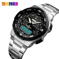 Relógio Homem Moda Quartzo Esportivo Masculino De Luxo SKMEI 1370 Relógios Marca Top Full Steel Business À Prova D'água Relogio