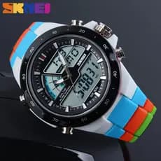 SKMEI 1016 Chrono Relógios De Pulso De Dupla Exposição Relogio Masculino Relógio Esportivo De Moda Casual Militar À Prova D'água