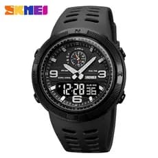 SKMEI 1655 Relógio Eletrônico Esportivo Masculino De Exterior De Dupla Exibição Multi-Funcional À Prova D'água De Exploração Estudantil 1251