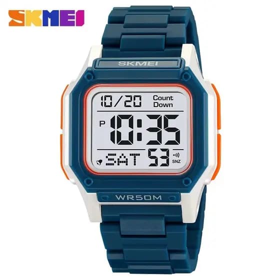 SKMEI 2264 Hombre Digital Esportes Luz Traseira Cronômetro Relógios Casual Contagem Regressiva Relógio De Pulso Para Hom