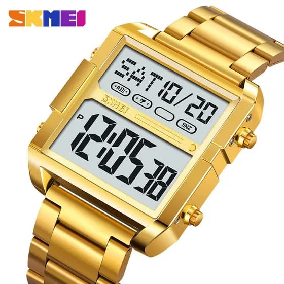 SKMEI 2299 Relógio Masculino Multifuncional Fashion De Quartzo Aço Cinto Alarme Luz Noturna À Prova D'água Premium 1584