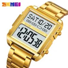 SKMEI 2299 Relógio Masculino Multifuncional Fashion De Quartzo Aço Cinto Alarme Luz Noturna À Prova D'água Premium 1584