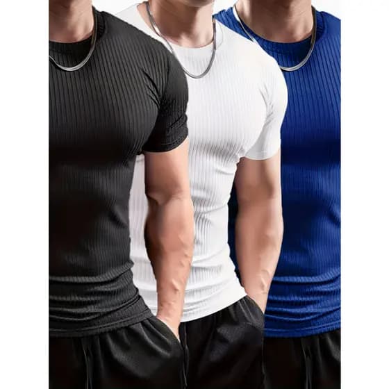 Camisa Camiseta 100% Canelada Masculina Inpulse