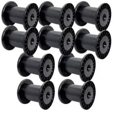 10 Carretel Bobina Plástica N5 18cm Enrolar Fios E Fitas