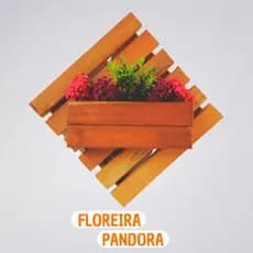 Floreira P/ Decoração Parede Madeira Vertical Flor Suporte