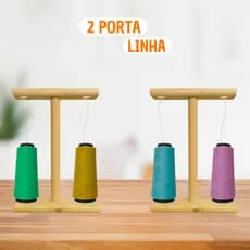 Kit 2 Porta Fio De Madeira 2 Cone Máquina Costura Doméstica