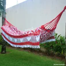 Rede Descanso Casal Luxo Rede Dormir Reforçada Rede De Descanso Casal Indiana king Gigante Rede Luxo