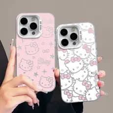 Sanrio Hello Kitty Estrelas Legal IMD Caso De Telefone Para iPhone 17 16 15 14 13 12 11 Pro Max XS 7 8 Plus Capa Dura