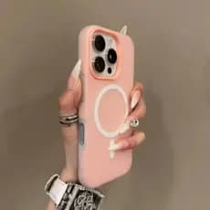 Capa Magnética 2 Em 1 Cor Doce Para iPhone 17 16 15 14 13 12 11 Pro Max 16E Traseira