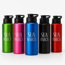 Squeeze Alumínio 600ml Personalizada Com Seu Nome/ Logo Academia Escola