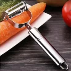 Descascador INOX Legumes Frutas Dupla Lâmina 2 Em 1 Descascador De Legumes Verduras Frutas