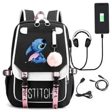 New Star Baby  Stitch USB Charged Mochila Escolar para