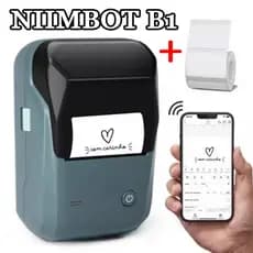 Niimbot B1 Impressora De Etiquetas Térmicas Bluetooth + 1 Rolo De Papel De Etiqueta IBoa Presente