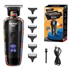 Barbeador Elétrico Aparador De Cabelo E Barba Kemei MAX 5090 Máquina De Cortar Profissional