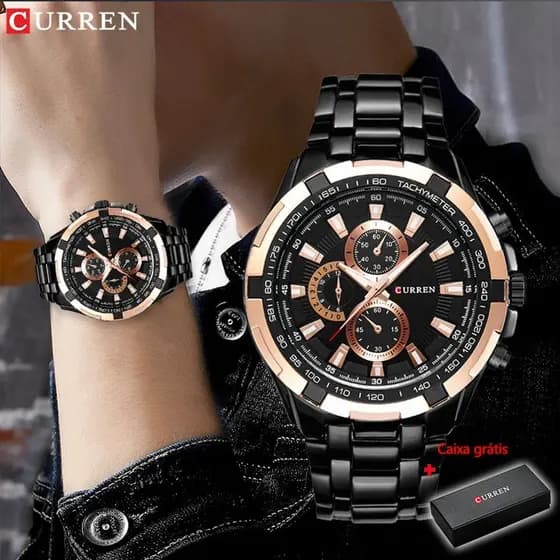 Curren Relógios Homens Top Marca De Luxo Moda Casual Quartz Sports 8023