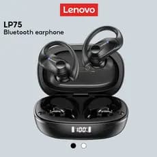 Lenovo LP75 Fone De Ouvido Bluetooth HD Qualidade De Som Com Microfone Redução De Ruído Jogo Esportivo De Baixa Latência