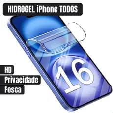 Película Hidrogel HD Para iPhone 16, 15, 14, 13, 12, 11 Pro Max, Plus, 12, 13 Mini, 7, 8, X, XS, XR