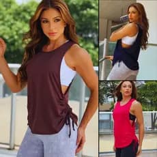 Blusa Academia feminina Puxar ) Regata Veste Legging Camisão Tapa Bumbum Camiseta Tule Roupas de Academia Dry Fit Treino