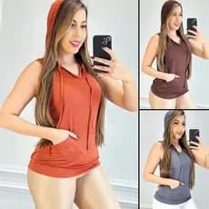 Blusa Academia feminina Capuz Frio ) Veste Legging Camisão Tapa Bumbum Camiseta Tule Roupas de Academia Dry Fit Treino