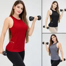 Blusa Academia feminina Regata ) Veste Legging Camisão Tapa Bumbum Camiseta Tule Roupas de Academia Dry Fit Treino