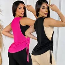 KIT 2 Blusa Academia feminina Puxar ) Regata Veste Legging Camisão Tapa Bumbum Camiseta Tule  roupas de Academia Dry Fit